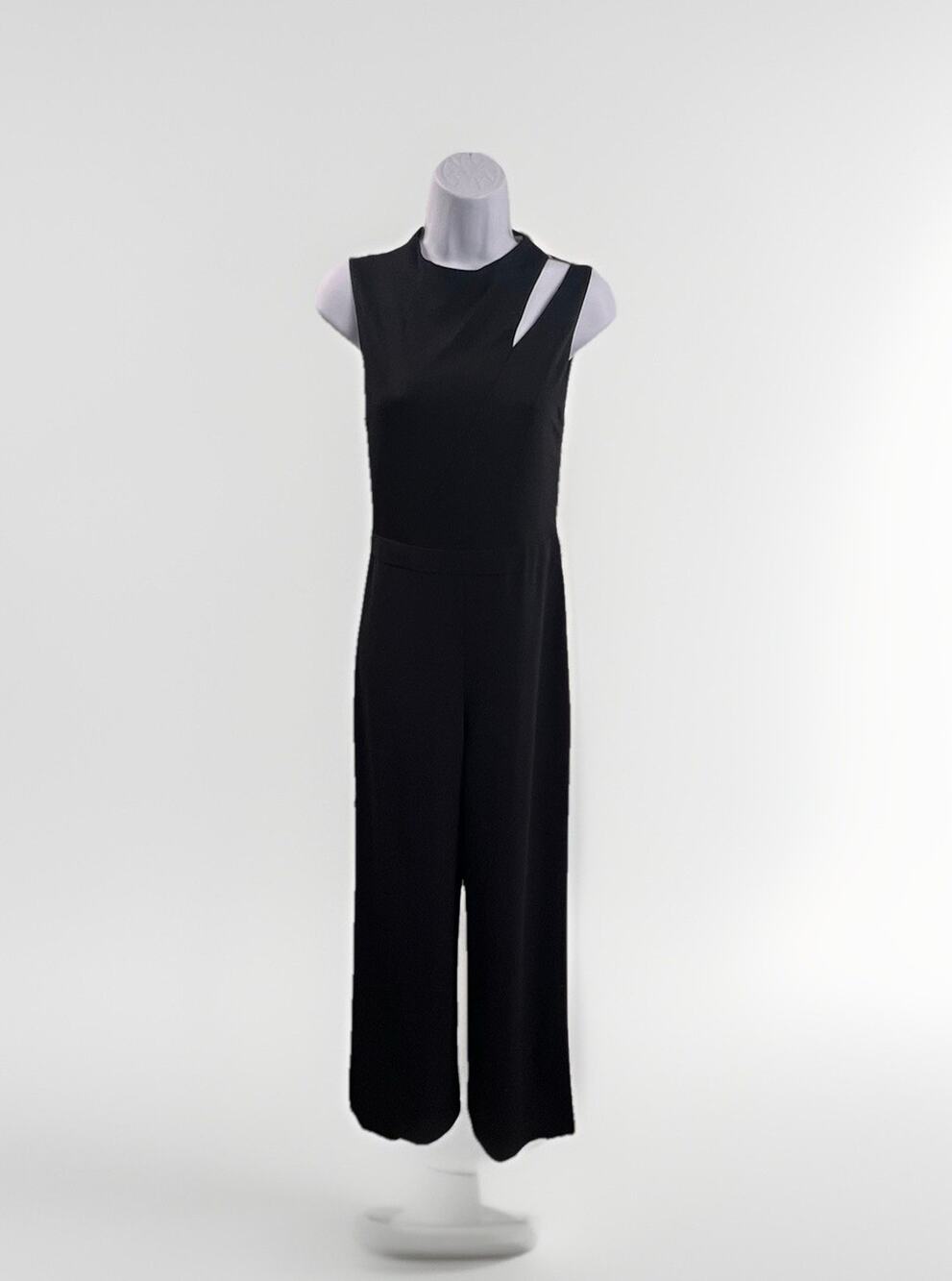 ALICE + OLIVIA Wide Leg Cut Out Black Jumpsuit Size 4